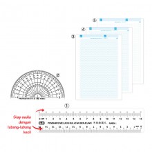 Set Lukis dan Ukur Geometri (Pembaris Ubah Suai) - 几何图形绘制与测量工具包（创意画圆尺）