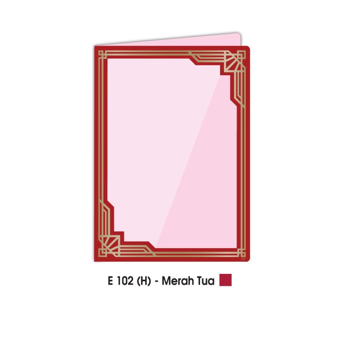 <p style="font-size: 20px; margin-bottom: 0px; padding-top: 0px;">Folder Sijil Premium (Window + PVC) <br>Rekaan Seni Ukiran Motif Geometri</p> - Image 3