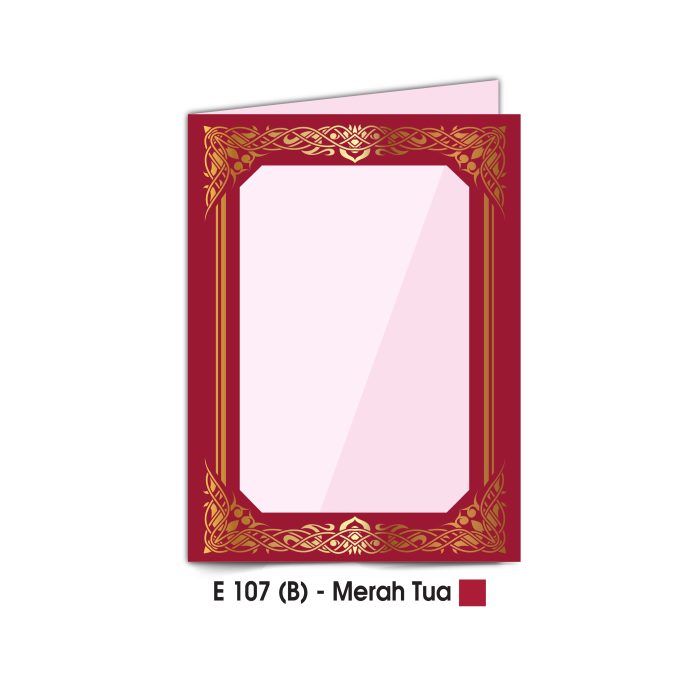 <p style="font-size: 20px; margin-bottom: 0px; padding-top: 0px;">Folder Sijil Eksklusif <br>(Hot Stamping + Window With PVC) <br>Rekaan Seni Ukiran Motif Flora</p> - Image 3