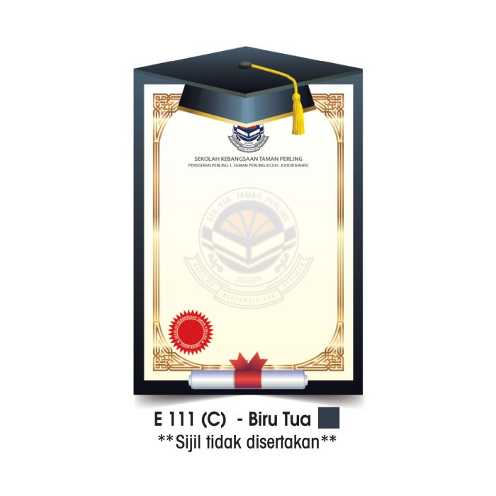 <p style="font-size: 20px; margin-bottom: 0px; padding-top: 0px;">Folder Sijil Graduasi (Pengijazahan) <br>Rekaan 3 (One Piece)</p> - Image 3