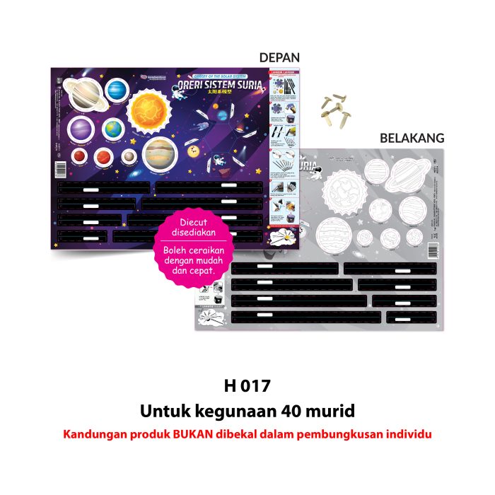 <p style="font-size: 20px; margin-bottom: 0px; padding-top: 0px;">Oreri Sistem Suria </p><p style="font-size: 20px; color: red; margin-bottom: 0px; padding-top: 0px;">太阳系模型</p> - Image 4