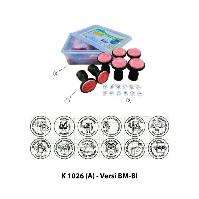 <p style="font-size: 20px; margin-bottom: 0px; padding-top: 0px;">Cap Semakan Guru </p><p style="font-size: 20px; color: red; margin-bottom: 0px; padding-top: 0px;">教师批改印章</p> - Image 2