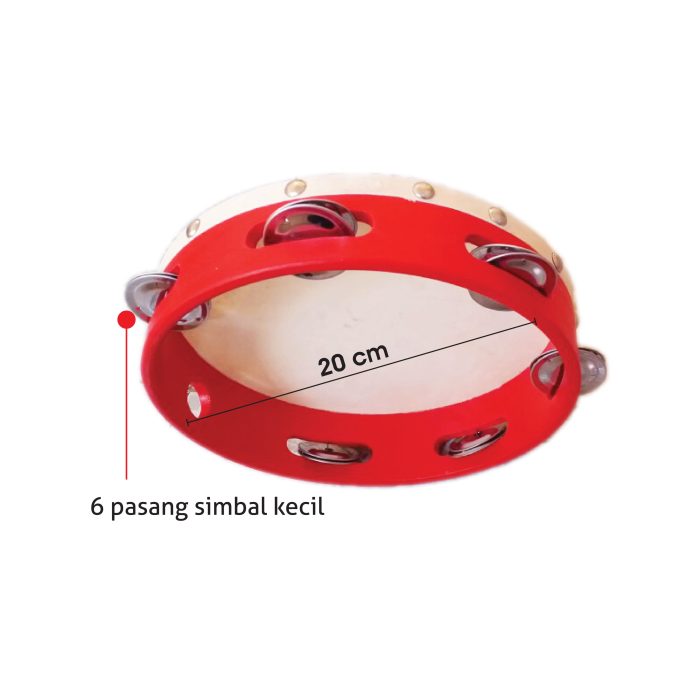 <p style="font-size: 20px; margin-bottom: 0px; padding-top: 0px;">Tamborin (Berkulit) </p><p style="font-size: 20px; color: red; margin-bottom: 0px; padding-top: 0px;">铃鼓</p>