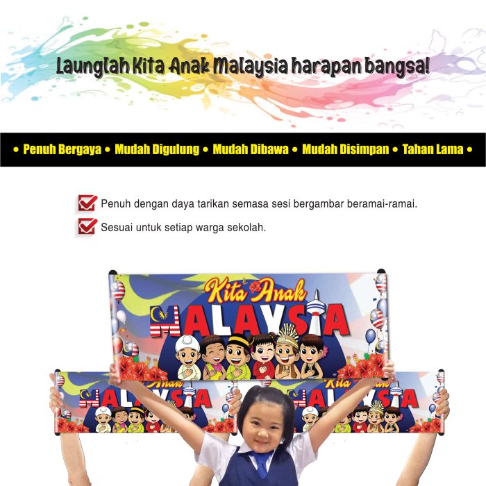 <p style="font-size: 20px; margin-bottom: 0px; padding-top: 0px;">Banner Gulung "Kita Anak Malaysia"</p> - Image 2