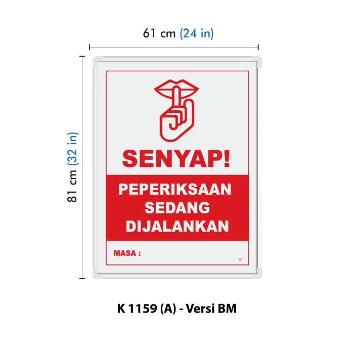 <p style="font-size: 20px; margin-bottom: 0px; padding-top: 0px;">Papan Tanda Berdiri 'SENYAP'</p> - Image 3