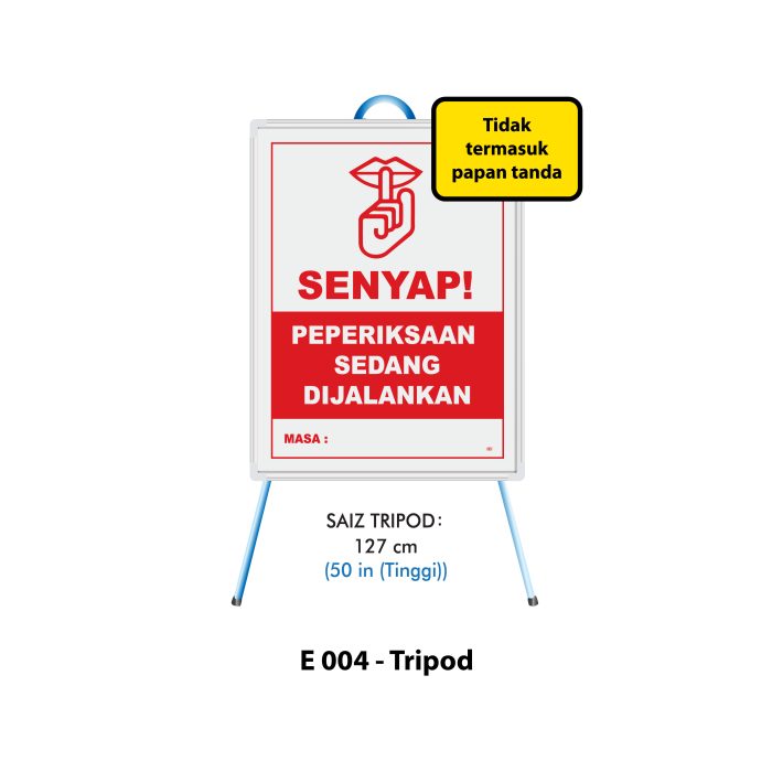 <p style="font-size: 20px; margin-bottom: 0px; padding-top: 0px;">Papan Tanda Berdiri 'SENYAP'</p> - Image 5