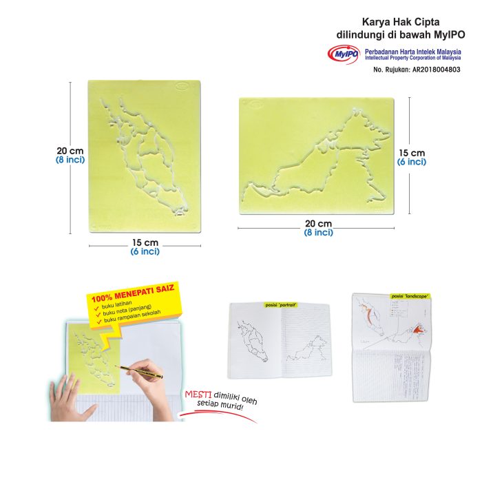 <p style="font-size: 20px; margin-bottom: 0px; padding-top: 0px;">Stensil Peta Malaysia</p>