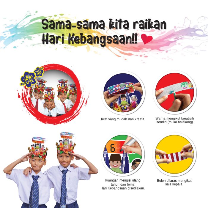 <p style="font-size: 20px; margin-bottom: 0px; padding-top: 0px;">RAMPAIAN MEWARNA DAN KRAF </p><p></p><p style="font-size: 20px; margin-bottom: 0px; padding-top: 0px;">Aksesori Kepala Bersatu Hati 3D </p><p style="font-size: 20px; color: red; margin-bottom: 0px; padding-top: 0px;">万众一心3D立体头饰</p> - Image 2
