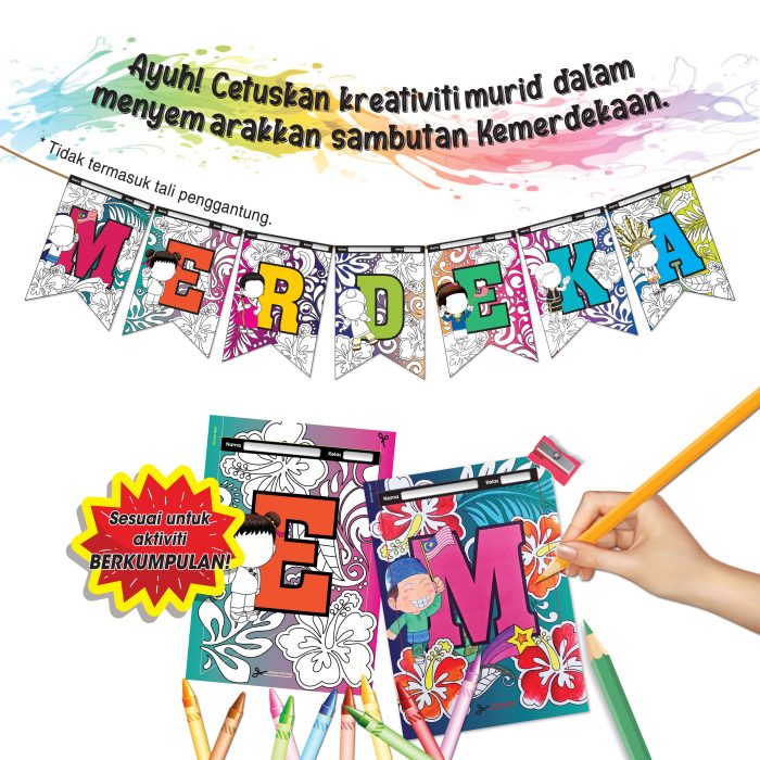 <p style="font-size: 20px; margin-bottom: 0px; padding-top: 0px;">RAMPAIAN MEWARNA DAN KRAF </p><p></p><p style="font-size: 20px; margin-bottom: 0px; padding-top: 0px;">Hiasan Gantung Keceriaan Merdeka</p> - Image 2