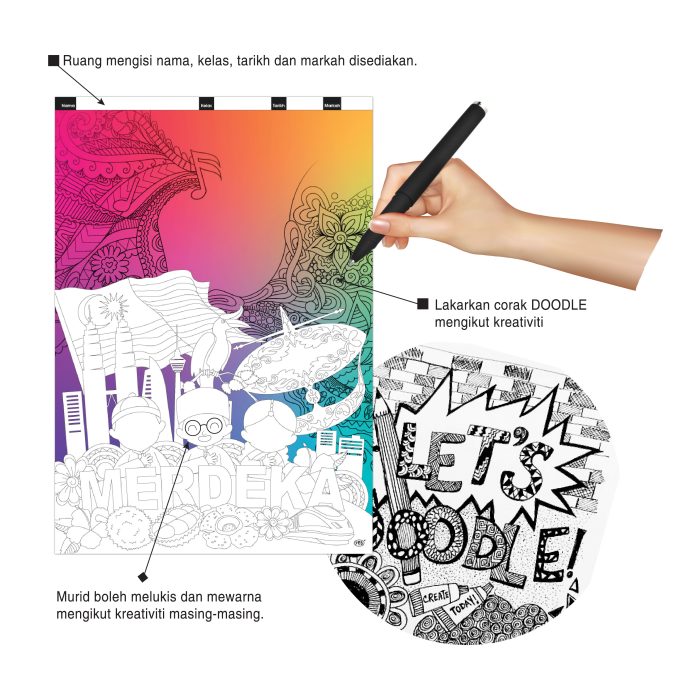 <p style="font-size: 20px; margin-bottom: 0px; padding-top: 0px;">Rampaian Mewarna - Seni 'Doodle'</p> - Image 2