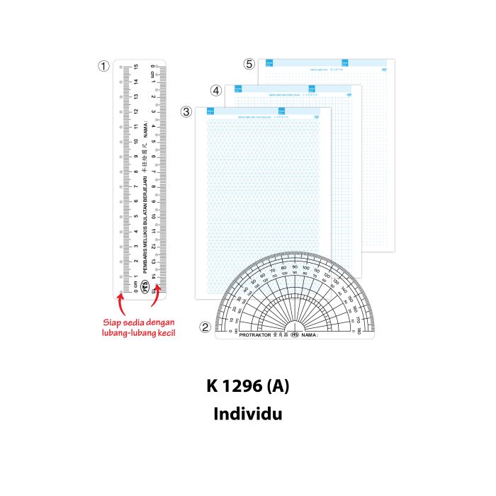 <p style="font-size: 20px; margin-bottom: 0px; padding-top: 0px;">Set Lukis dan Ukur Geometri <br>(Pembaris Ubah Suai) </p><p style="font-size: 20px; color: red; margin-bottom: 0px; padding-top: 0px;">几何图形绘制与测量工具包 (创意画圆尺)</p> - Image 4