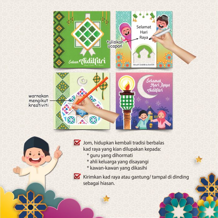 <p style="font-size: 20px; margin-bottom: 0px; padding-top: 0px;">SENI KRAF </p><p></p><p style="font-size: 20px; margin-bottom: 0px; padding-top: 0px;">Kad Raya Kreatif <br>(Mewarna Dan Menghias Kad Raya)</p> - Image 2