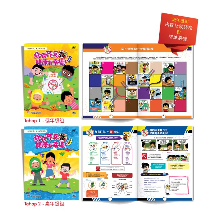 <p style="font-size: 20px; color: red; margin-bottom: 0px; padding-top: 0px;">学生读物 </p><p></p><p style="font-size: 20px; color: red; margin-bottom: 0px; padding-top: 0px;">你我齐反毒, 健康有幸福!</p> - Image 2