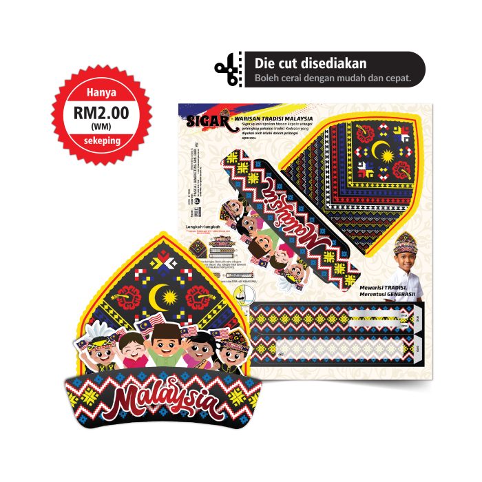 <p style="font-size: 20px; margin-bottom: 0px; padding-top: 0px;">RAMPAIAN MEWARNA DAN KRAF </p><p></p><p style="font-size: 20px; margin-bottom: 0px; padding-top: 0px;">SIGAR - Warisan Tradisi Malaysia </p><p style="font-size: 20px; color: red; margin-bottom: 0px; padding-top: 0px;">大马传统头饰 - SIGAR 帽</p>