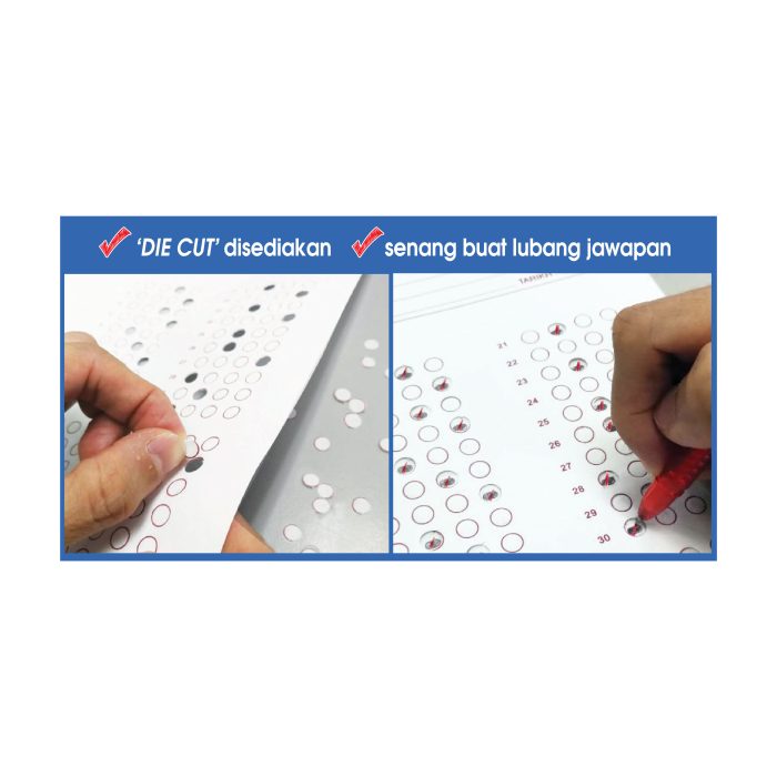 <p style="font-size: 20px; margin-bottom: 0px; padding-top: 0px;">Kad Pemeriksaan & <br>Kertas Jawapan Objektif <br>- Sekolah Rendah</p> - Image 2