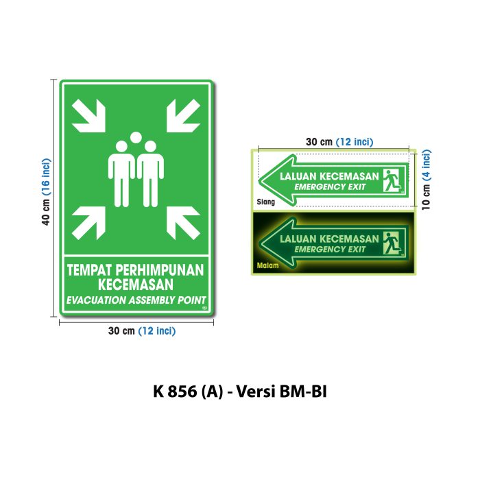 <p style="font-size: 20px; margin-bottom: 0px; padding-top: 0px;">Papan Tanda Kecemasan</p>