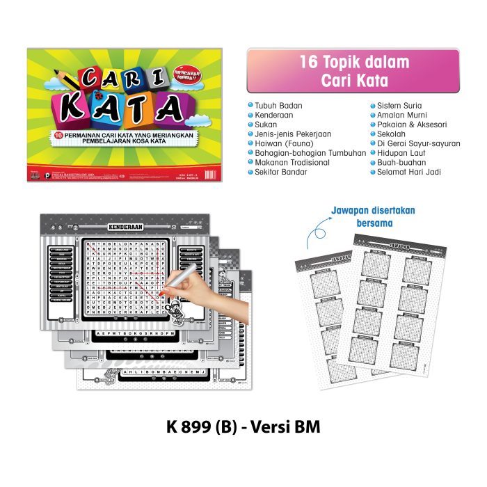 <p style="font-size: 20px; margin-bottom: 0px; padding-top: 0px;">Lembaran Praktis Cari Kata </p><p style="font-size: 18px; color: #2e3192; font-style: italic; margin-bottom: 0px; padding-top: 0px;">Word Search Practice</p> - Image 3