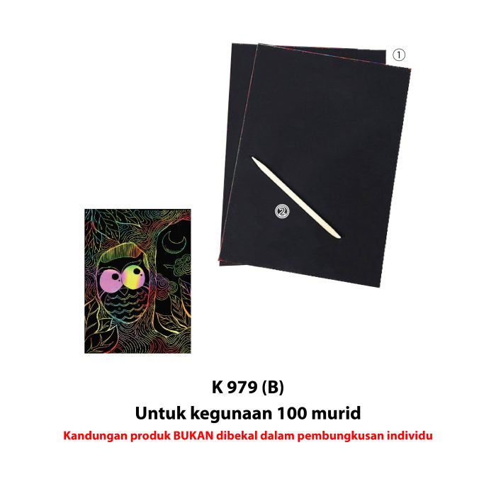 <p style="font-size: 20px; margin-bottom: 0px; padding-top: 0px;">Seni Kraf Kertas Gurisan <br>Berwarna-warni </p><p style="font-size: 20px; color: red; margin-bottom: 0px; padding-top: 0px;">手工艺彩色手刮画</p> - Image 5