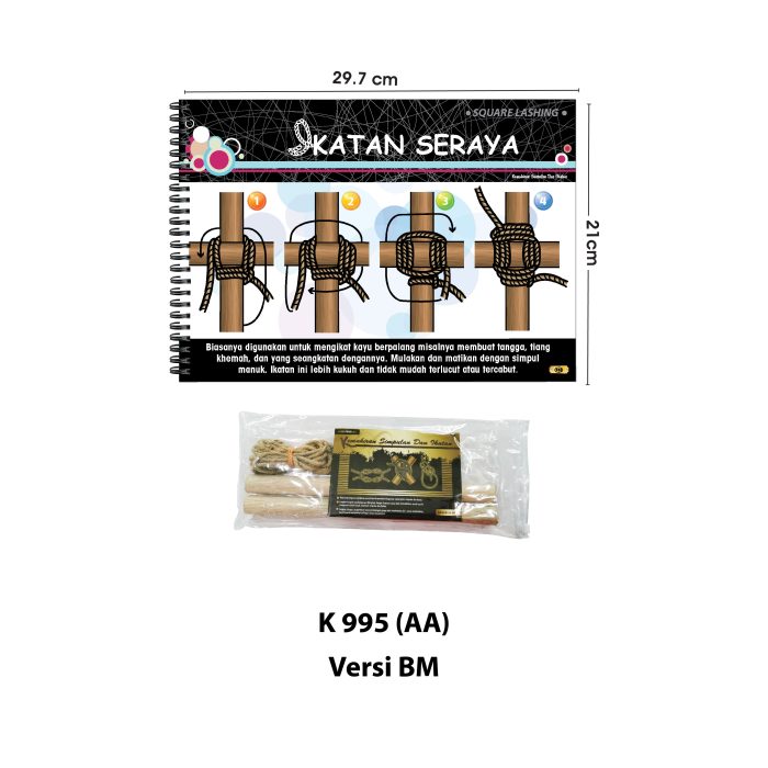 <p style="font-size: 20px; margin-bottom: 0px; padding-top: 0px;">Panduan Pembelajaran <br>Kemahiran Simpulan dan Ikatan </p><p style="font-size: 20px; color: red; margin-bottom: 0px; padding-top: 0px;">结绳术指南册</p> - Image 4