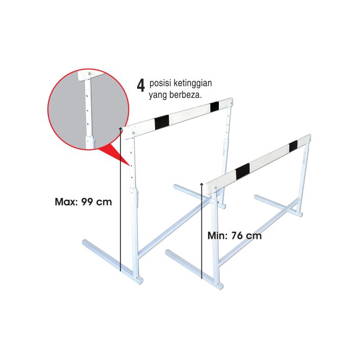 <p style="font-size: 20px; color: #2e3192; font-style: italic; margin-bottom: 0px; padding-top: 0px;">Adjustable Athletic Hurdle (Junior) </p><p style="font-size: 20px; color: red; margin-bottom: 0px; padding-top: 0px;">可调节式跨栏</p>