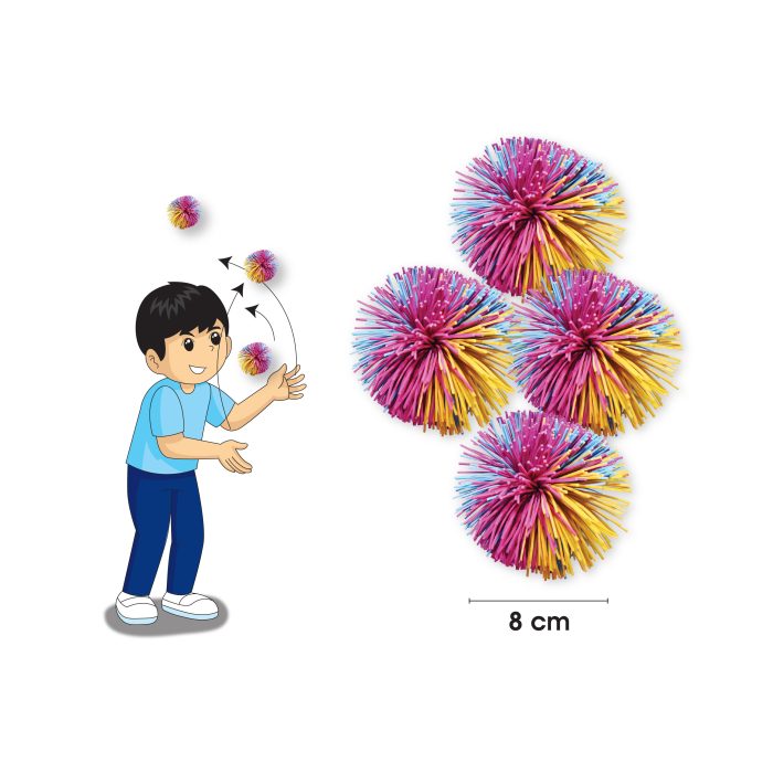 <p style="font-size: 20px; color: #2e3192; font-style: italic; margin-bottom: 0px; padding-top: 0px;">Koosh Ball </p><p style="font-size: 20px; color: red; margin-bottom: 0px; padding-top: 0px;">橡筋球</p>