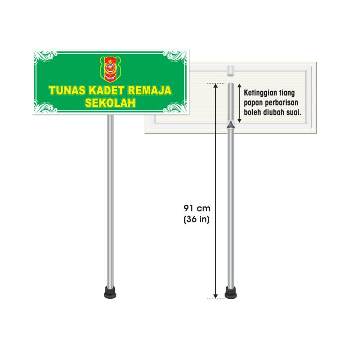 <p style="font-size: 20px; margin-bottom: 0px; padding-top: 0px;">Papan Perbarisan Pasukan Badan Beruniform </p><p style="font-size: 20px; color: red; margin-bottom: 0px; padding-top: 0px;">制服团体队伍标示板</p> - Image 2