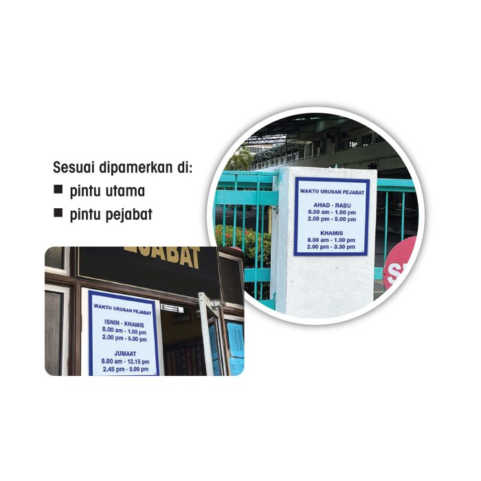 <p style="font-size: 20px; margin-bottom: 0px; padding-top: 0px;">Papan Tanda Waktu Urusan Pejabat</p> - Image 2