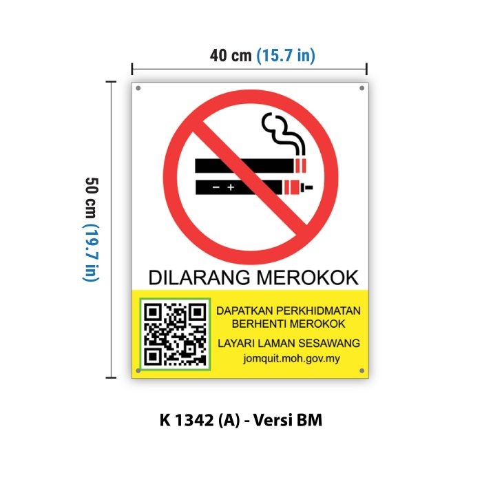 <p style="font-size: 20px; margin-bottom: 0px; padding-top: 0px;">Papan Tanda Dilarang Merokok Dan Mengewap </p><p style="font-size: 20px; color: red; margin-bottom: 0px; padding-top: 0px;">严禁吸烟指示牌</p> - Image 3