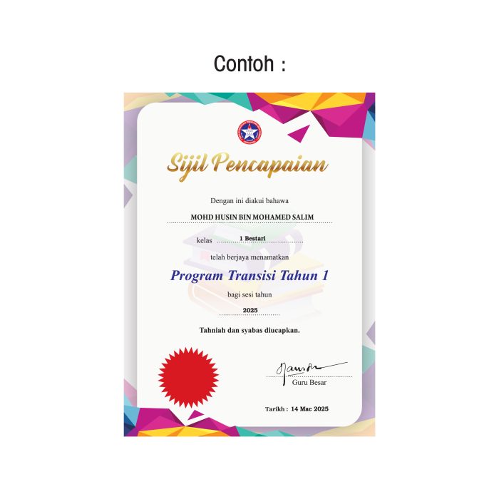 <p style="font-size: 20px; margin-bottom: 0px; padding-top: 0px;">Sijil Program Transisi</p> - Image 2