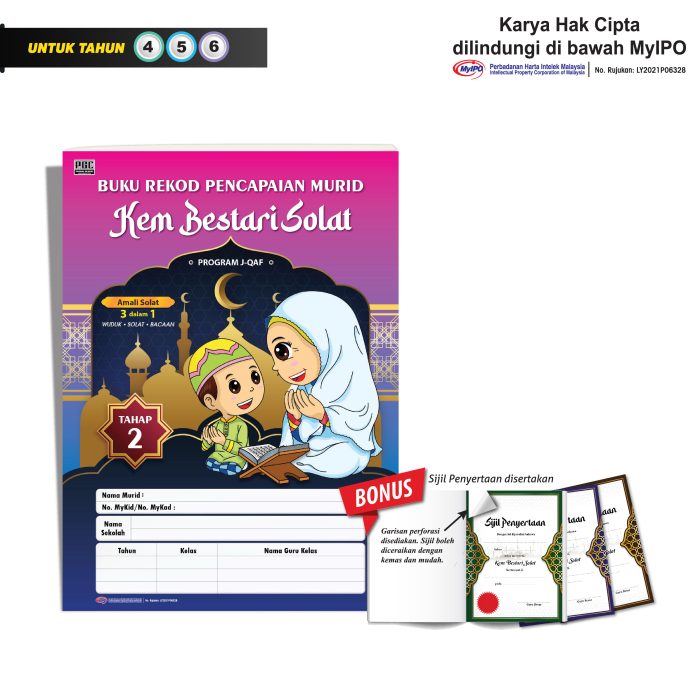 <p style="font-size: 20px; margin-bottom: 0px; padding-top: 0px;">Buku Rekod Pencapaian Murid Kem Bestari Solat (Tahap 2)</p>