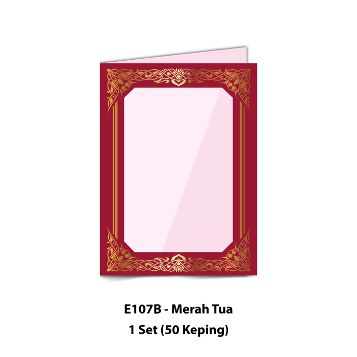 Folder Sijil Eksklusif (Hot Stamping + Window With PVC) - Rekaan Seni Ukiran Motif Flora - Image 5