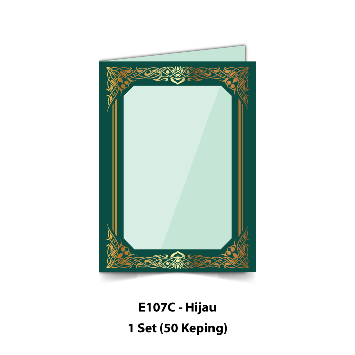 Folder Sijil Eksklusif (Hot Stamping + Window With PVC) - Rekaan Seni Ukiran Motif Flora - Image 7