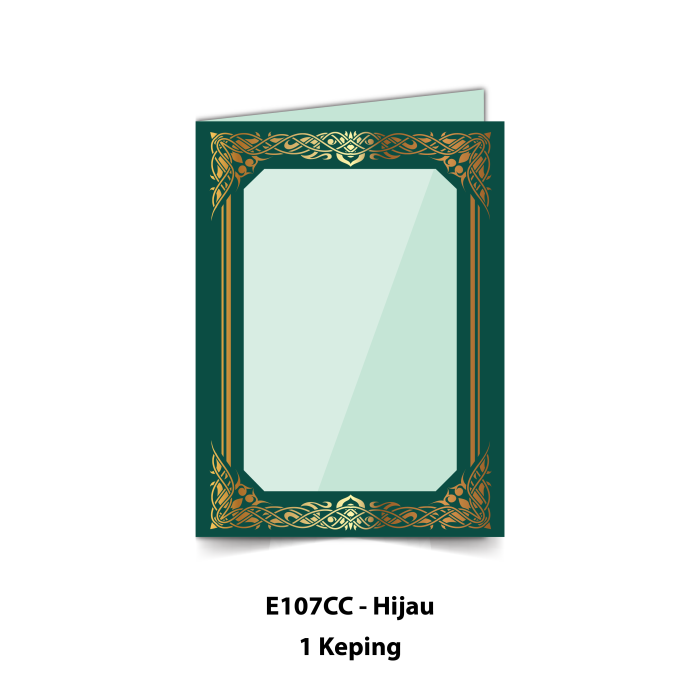 Folder Sijil Eksklusif (Hot Stamping + Window With PVC) - Rekaan Seni Ukiran Motif Flora - Image 6