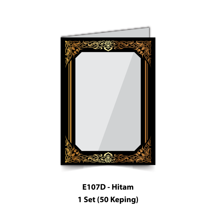 Folder Sijil Eksklusif (Hot Stamping + Window With PVC) - Rekaan Seni Ukiran Motif Flora - Image 9