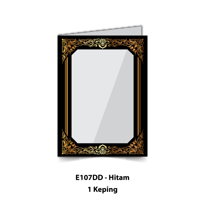 Folder Sijil Eksklusif (Hot Stamping + Window With PVC) - Rekaan Seni Ukiran Motif Flora - Image 8