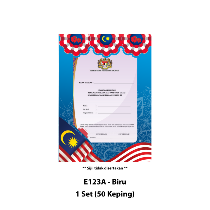 Folder Sijil Premium (Window + PVC) - Rekaan Patriotisme - Image 3