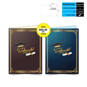 Folder Sijil Graduasi (Pengijazahan) - Rekaan 4 (Book Style)