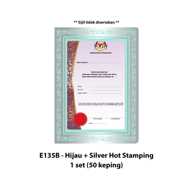 Folder Sijil Eksklusif (Hot Stamping + Window With PVC) – Rekaan Klasik - Image 5