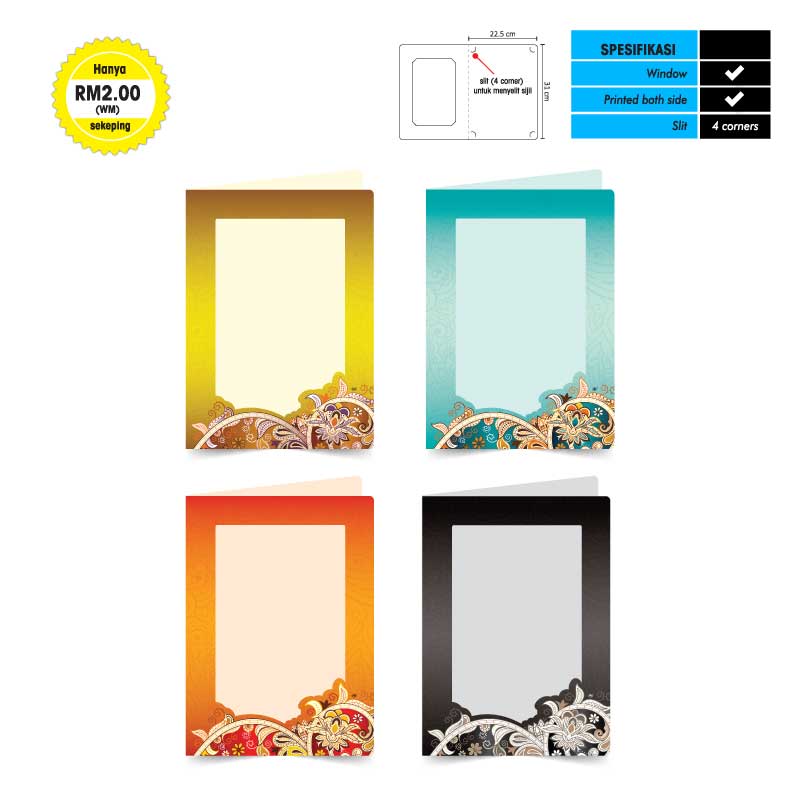 Folder Sijil Standard (Window) - Rekaan Batik