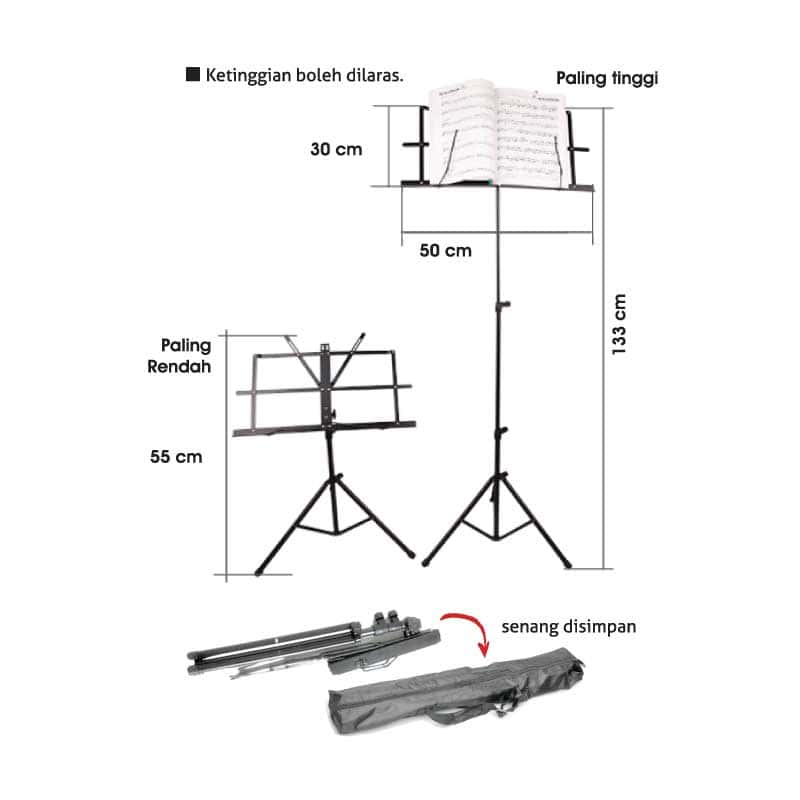 Adjustable Folding Music Stand - 可折叠 / 升降乐谱架