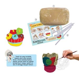 Set Pembuatan Cawan Tembikar - 陶瓷杯制作包