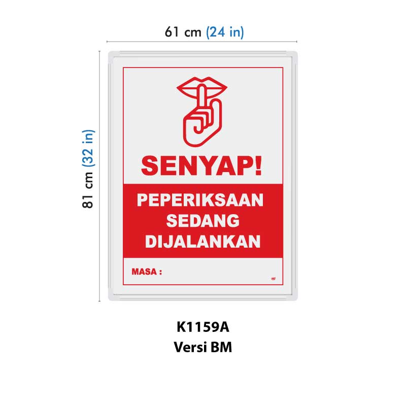 Papan Tanda Berdiri 'SENYAP' - Image 3