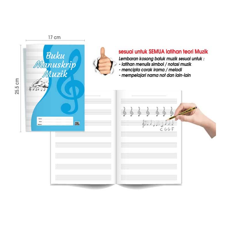 Buku Manuskrip Muzik - 五线谱练习本