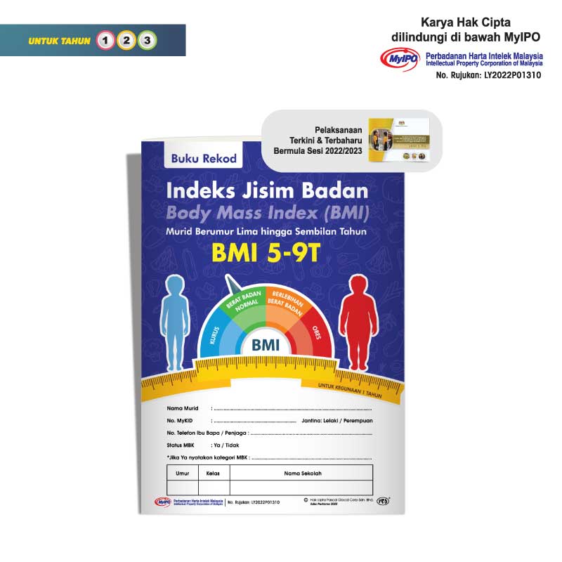 Buku Rekod BMI 5-9T (untuk kegunaan 1 tahun)
