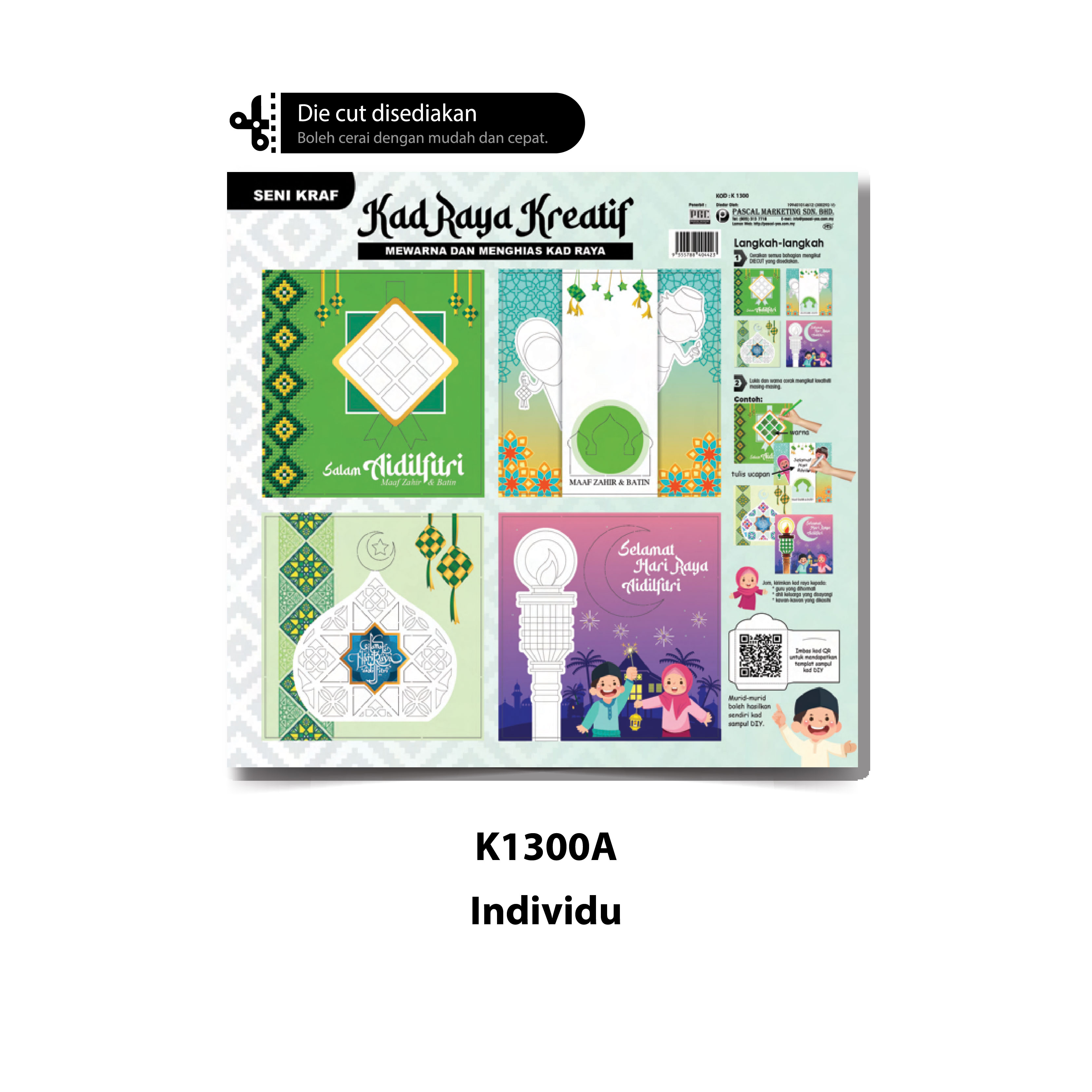 Kad Raya Kreatif (Mewarna Dan Menghias Kad Raya) - Image 3