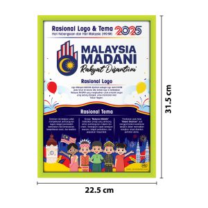 Poster Berbingkai LOGO & TEMA - MALAYSIA MADANI