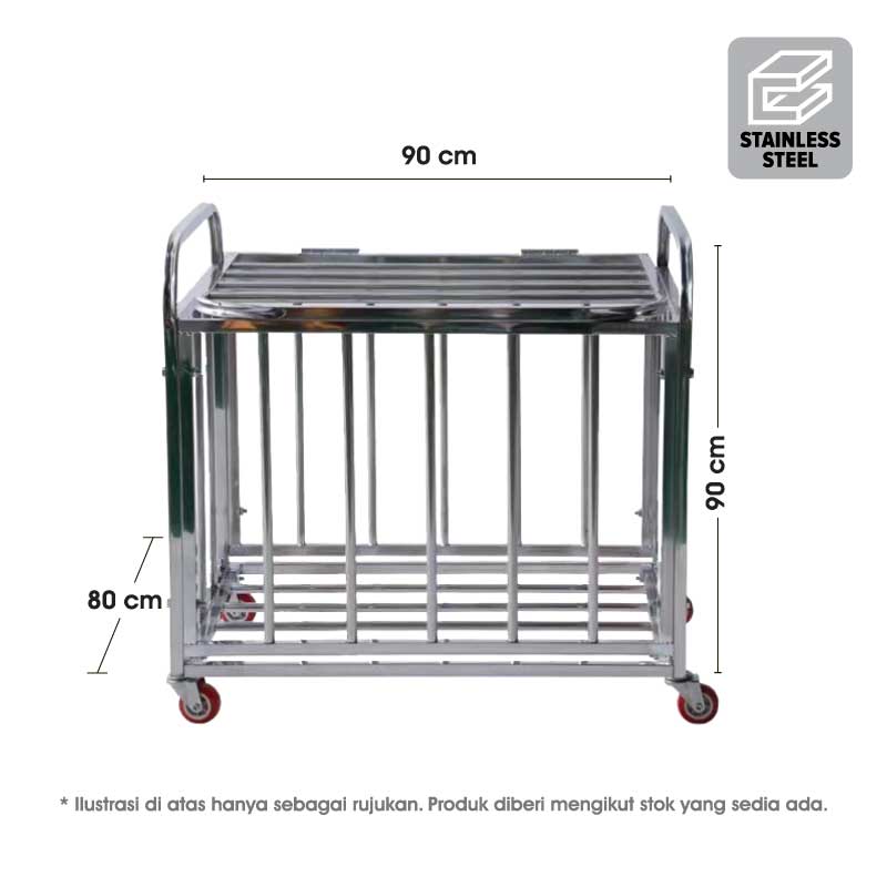 Troli Serba Guna - 多功能金属网架手推车