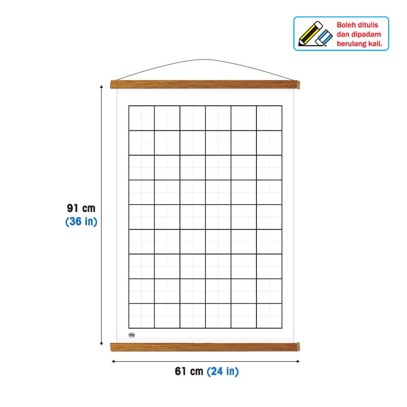 Papan Gulung Pengajaran Nombor - 可卷式数字教学白板