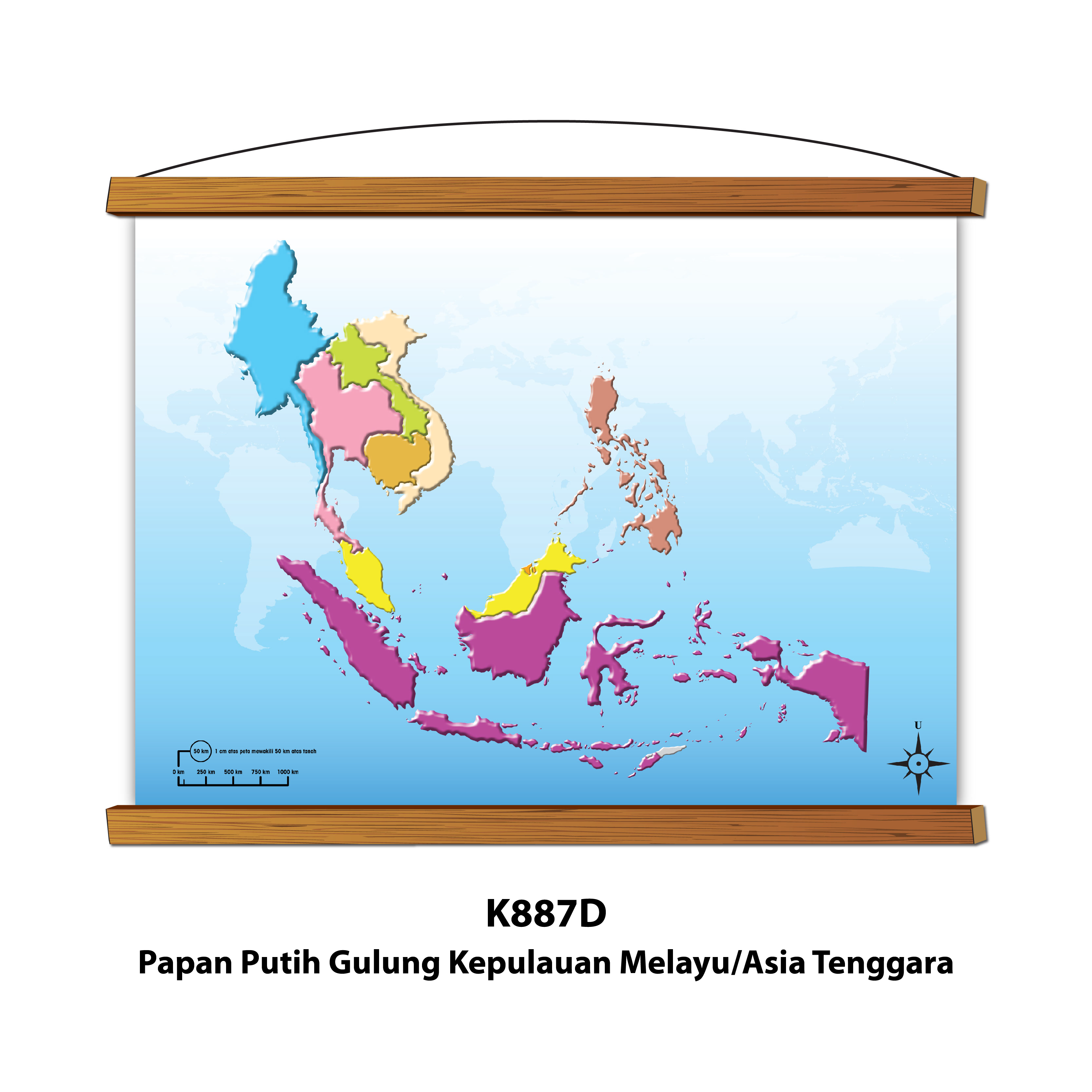 Papan Putih Gulung Peta - Image 6