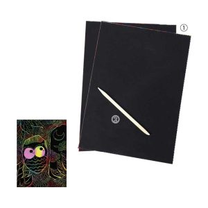 Seni Kraf Kertas Gurisan Berwarna-warni - 手工艺彩色手刮画